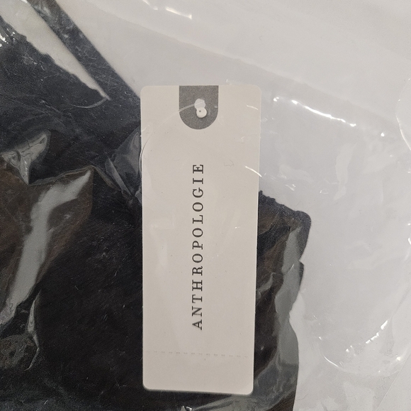 Anthropologie Maeve Silky Chemisette Tie Waist Shorts in Black Size Large NWT - Picture 8 of 9